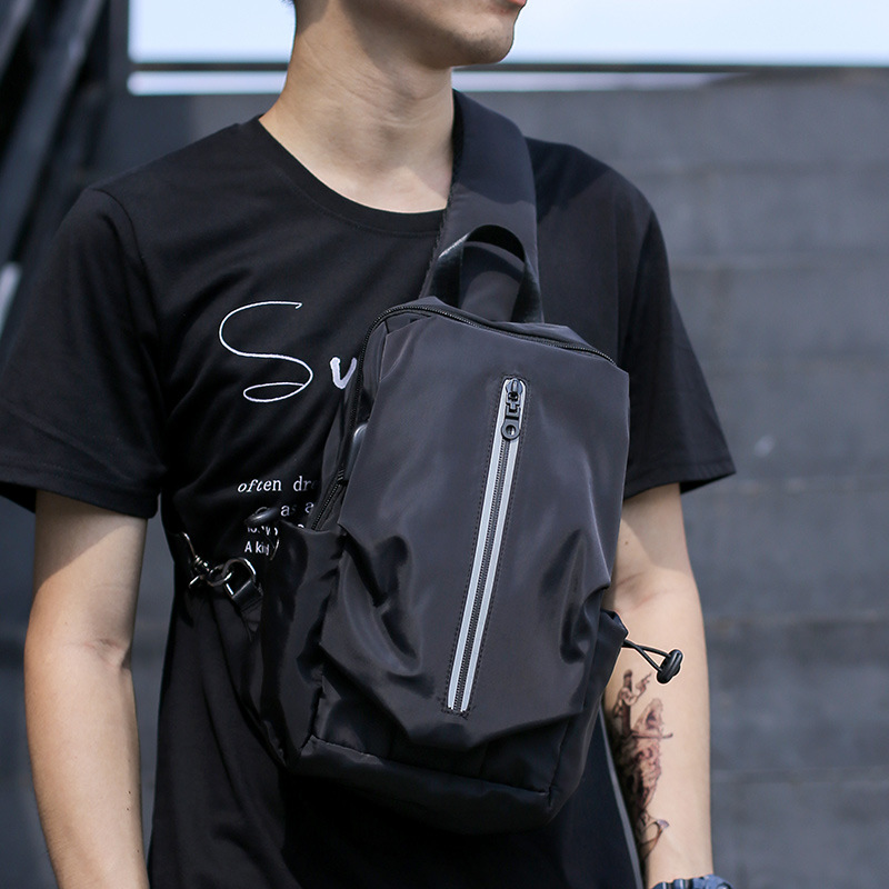 Trendy Brand Chest Bag Men's Shoulder Bag Casual Crossbody Bag Men's Fashionable Youth Small Backpack Student's Multifunctional Men's Bag