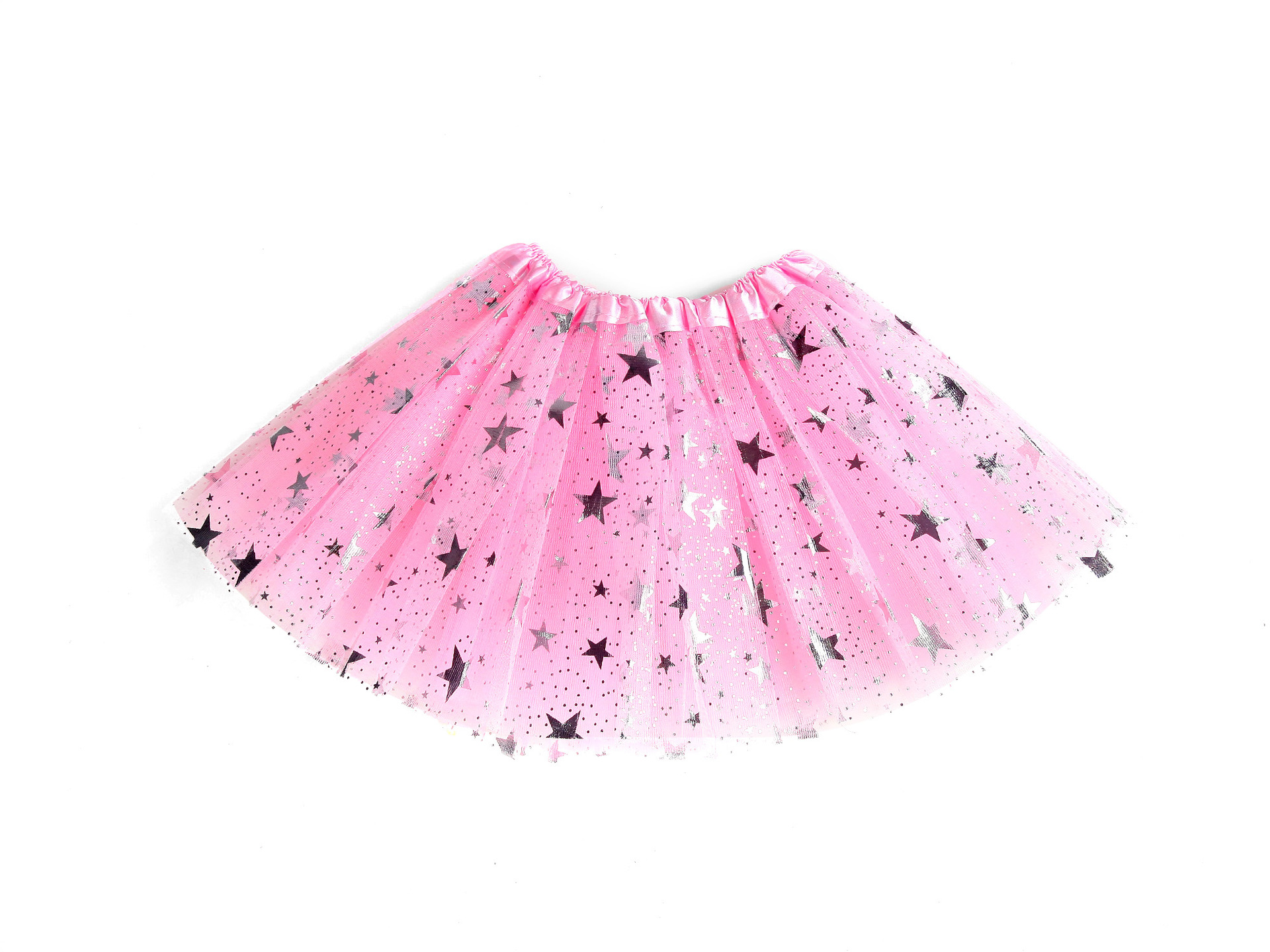 Children's tutu skirt tutu skirt big five-pointed star mesh skirt three-layer 6-piece skirt tutu mesh skirt children's skirt