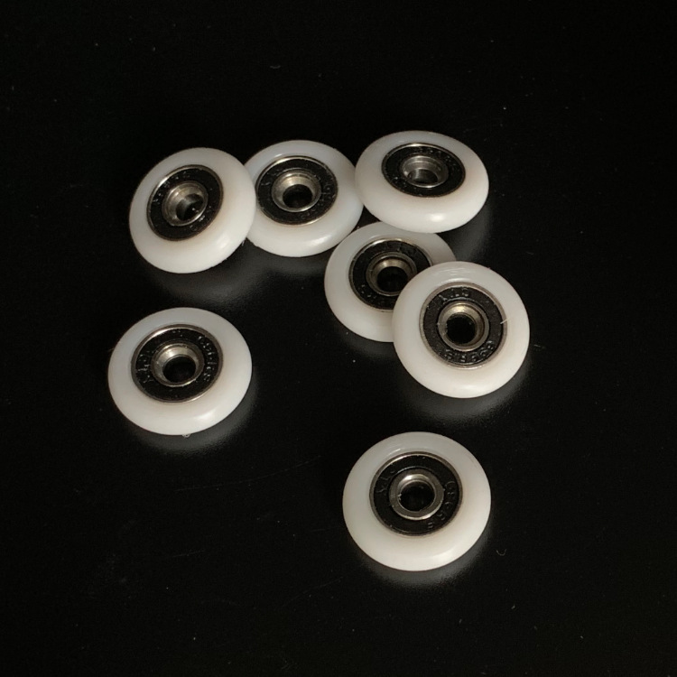 Factory wholesale POM glass door shower room pulley arc 696 injection molding wheel glass sliding door POM wheel