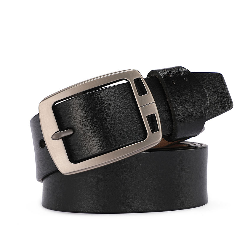 Hot cross-border supply men's leather belt pure cowhide belt tide Denim fashion casual factory direct wholesale