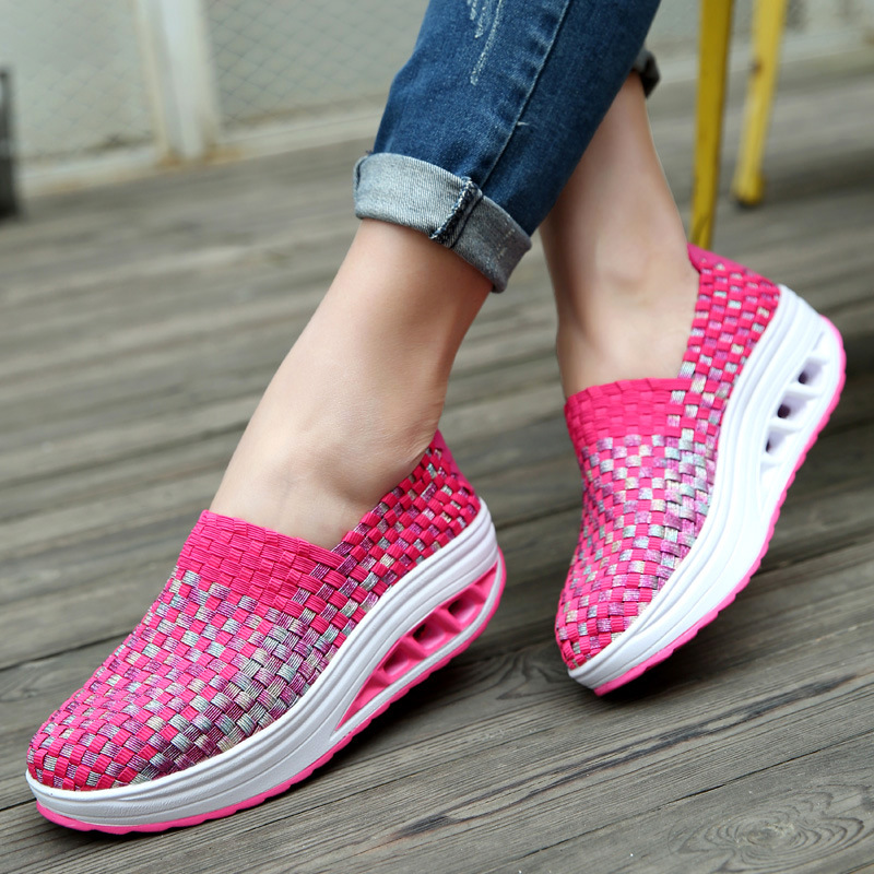 New fashion sports comfortable woven women's shoes AliExpress air cushion shake shoes Fujian supply a generation of hair