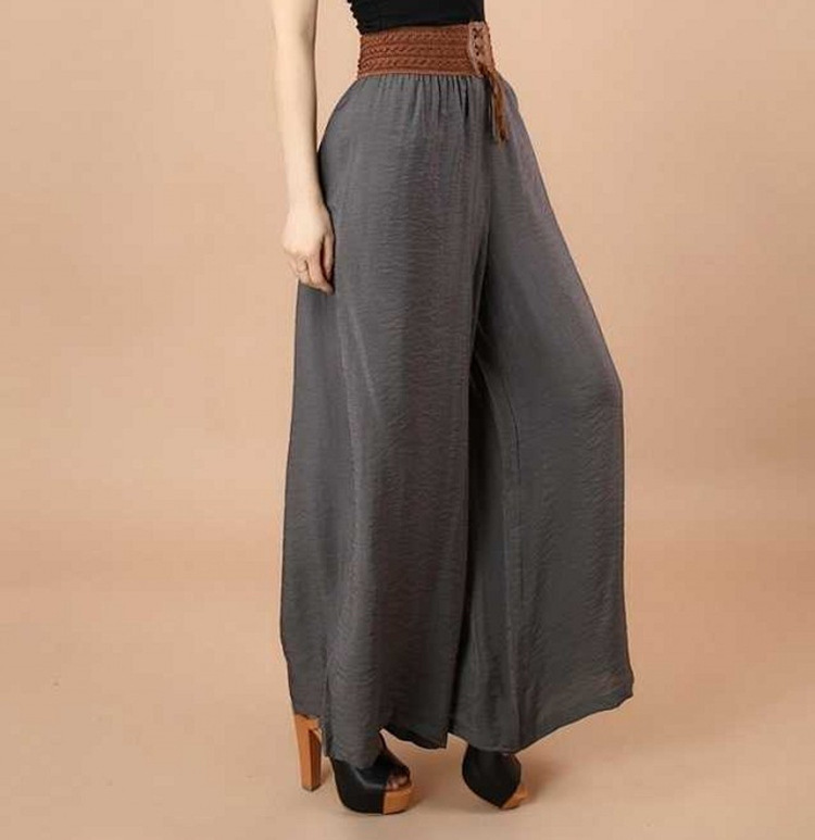 Cotton Linen Wide Leg Pants Women's Loose Summer Thin Pants Women's Large Size Casual Pants Foreign Trade Women's Big Leg Loose Pants