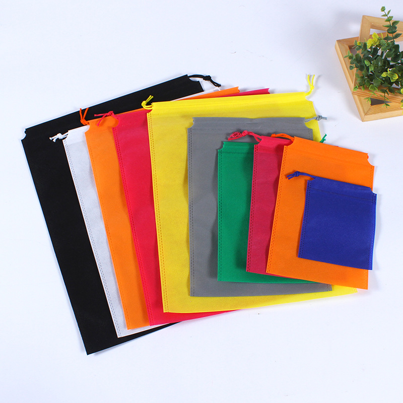 Spot non-woven fabric drawstring bag shoes clothing toys dustproof storage environmental protection packaging bag can be customized LOGO