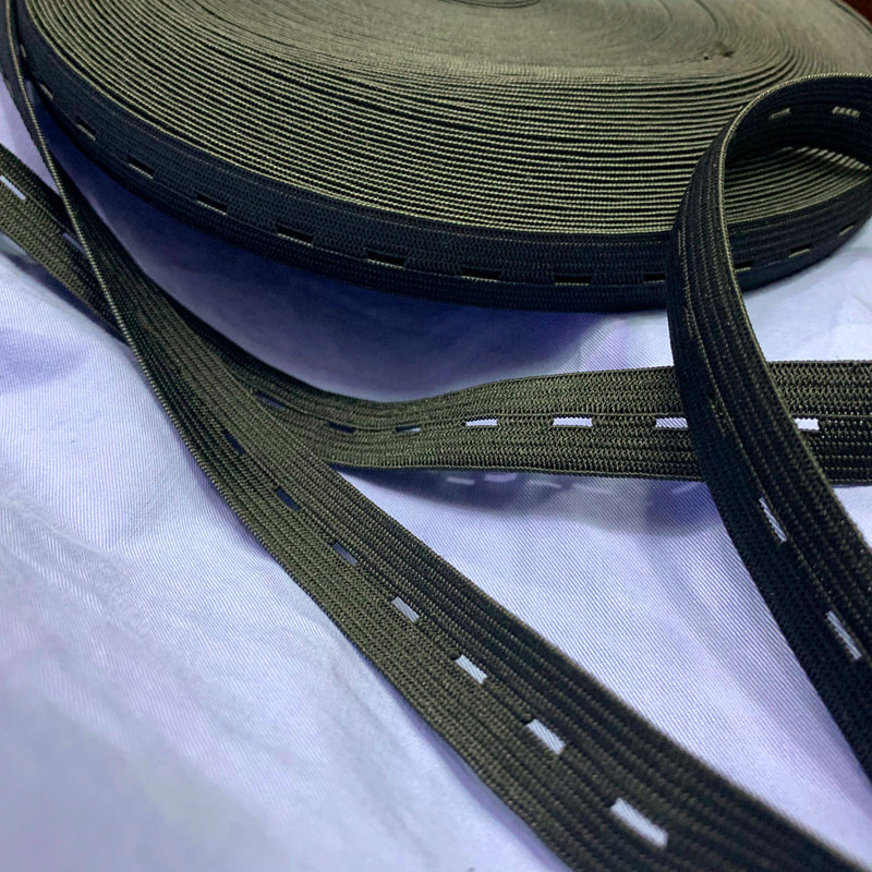 Adjustable elastic rope elastic band buttonhole pregnant women's pants fetal heart monitoring strap special black and white