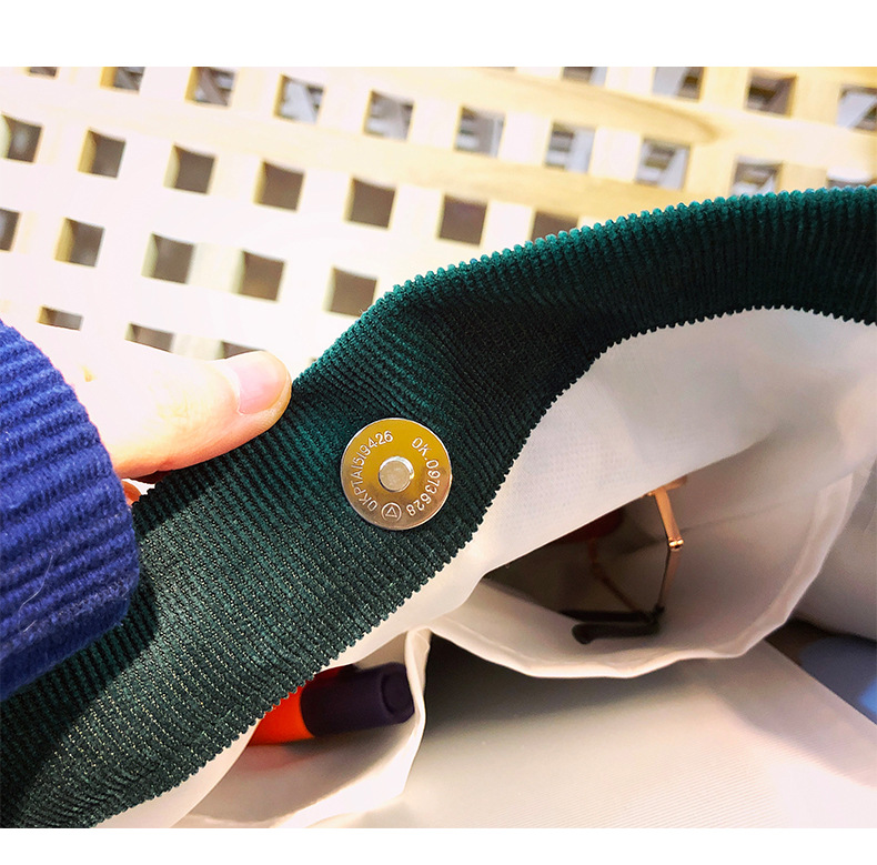 Cross-border Large Capacity Tote Bag All-match Student Bag Women Shopping Bag Canvas Bag Bag Corduroy Shoulder Bag_voghion.com