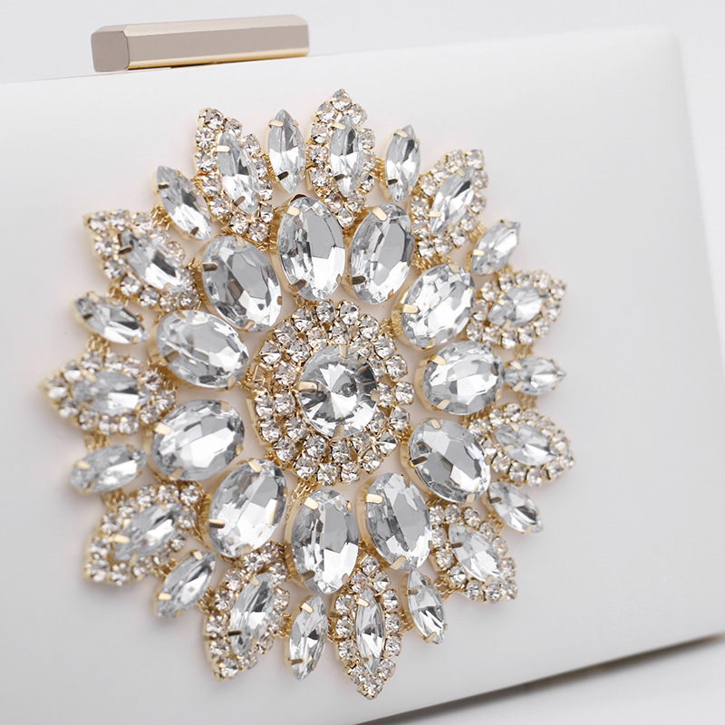 2022 New European and American Fashion Diamond-encrusted Evening Clutch Shoulder Crossbody Chain Small Bag Cross-border Crossbody Small Bag