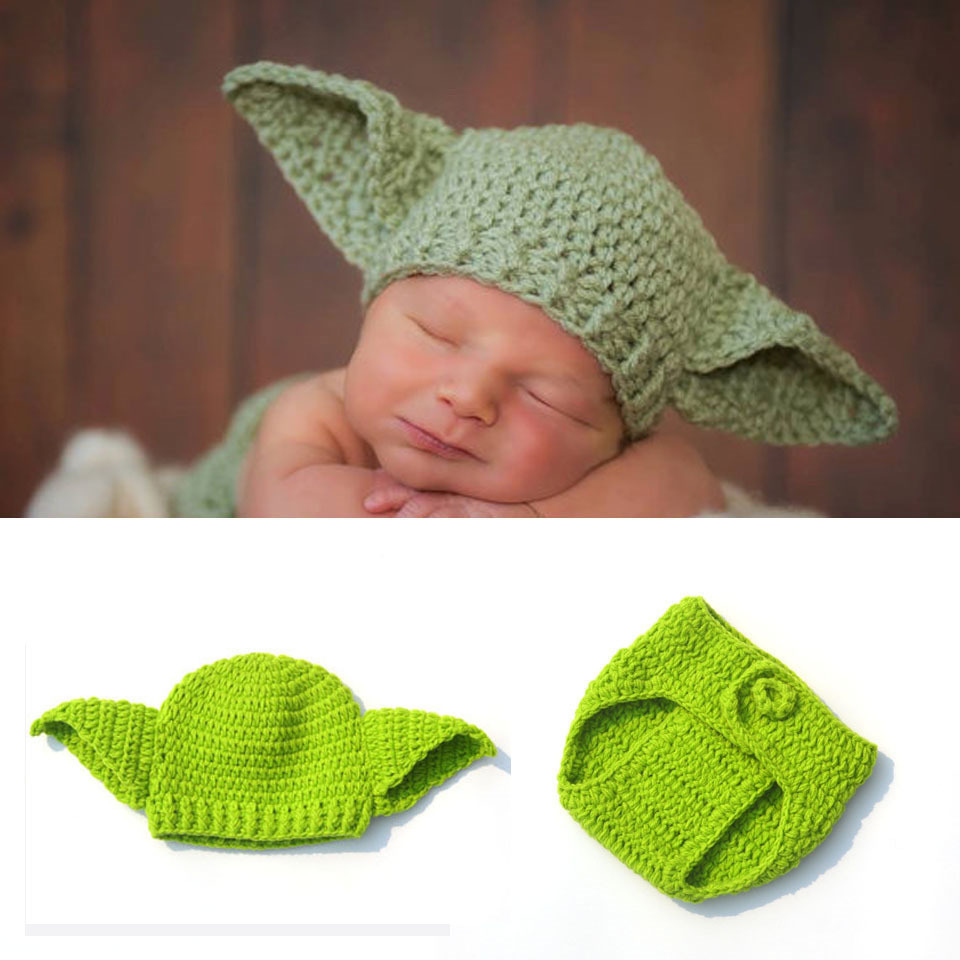 Star Wars Wisdom Old Man Master Yoda Baby Hand Woven Photo Suit Newborn One Hundred Days Photo Suit