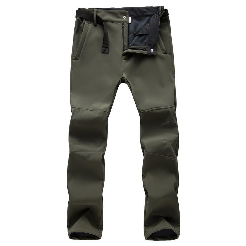 Tactical Pants Men's Charge Pants Men's Winter Pants Autumn and Winter Waterproof Fleece-lined Thickened Fleece Soft Shell Pants Warm Wear-resistant