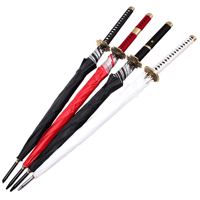 One piece Sauron knife umbrella Japanese martial arts umbrella men and women sunshade long handle sunny umbrella anime peripheral gift creative umbrella
