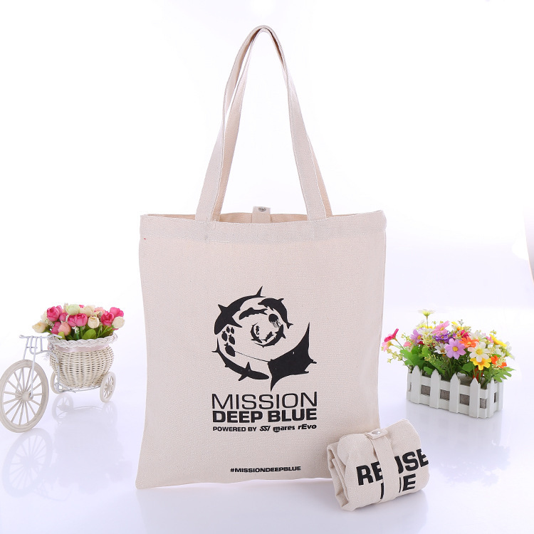 Advertising environmental protection portable shopping cloth bag spot blank canvas bag