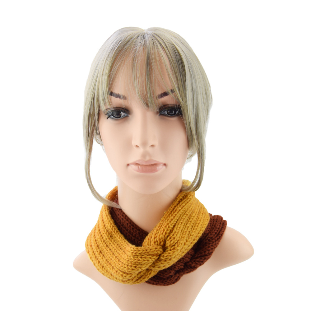 European and American knitted cross wool hair band ear protector handmade woven headband flat fashion warm autumn and winter hair accessories