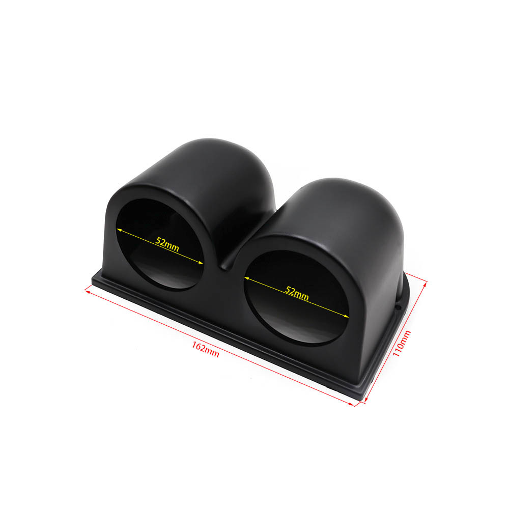 Factory Direct supply car modification universal instrument frame 52MM black two-hole instrument seat porous instrument cover