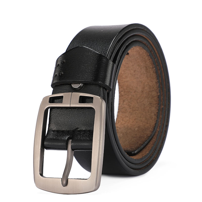 Hot cross-border supply men's leather belt pure cowhide belt tide Denim fashion casual factory direct wholesale