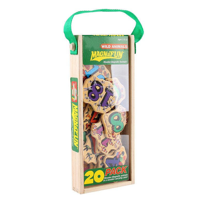 Dinosaur Puzzle Wooden Cross-border Toy Animal Alphabet Sticker Refrigerator Sticker Magnetic Blackboard Sticker Early Education Educational Children