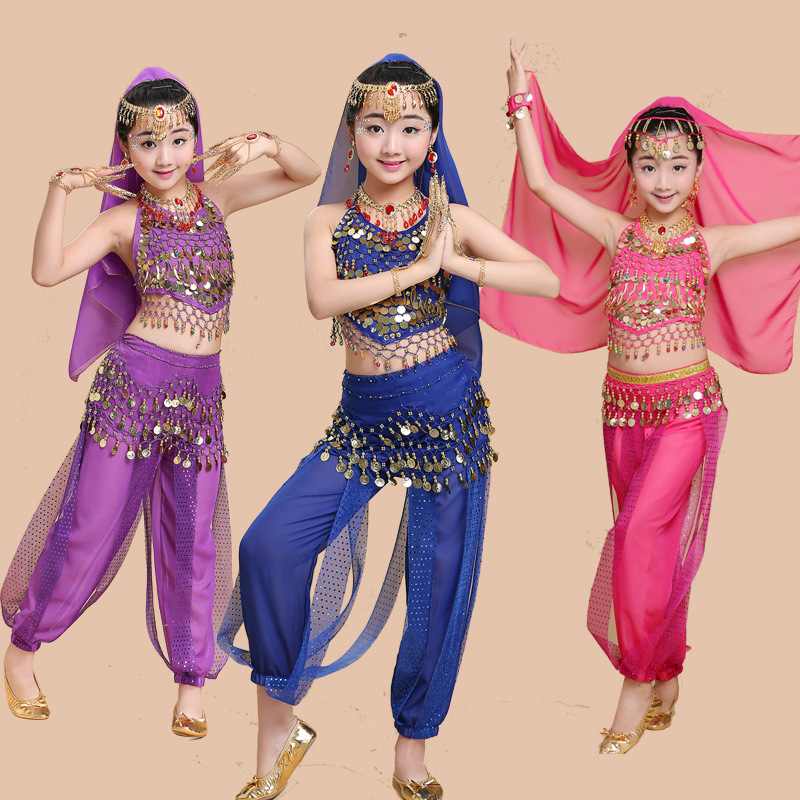 Children's Indian Dance Costume Children's Xinjiang Dance Costume Girls' Belly Dance Costume Children's Ethnic Dance Costume