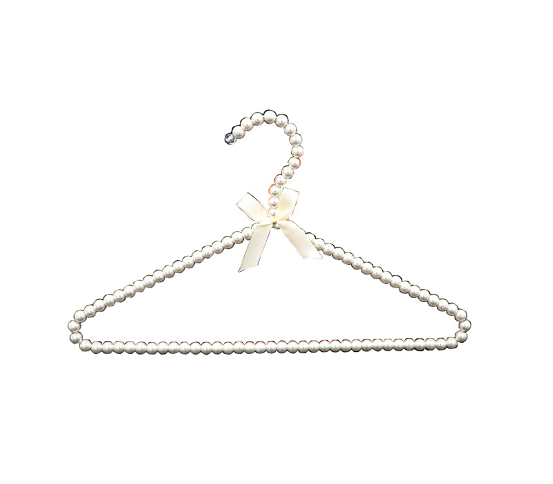 40CM Pearl hanger with bow imitation pearl hanger clothing store hanger