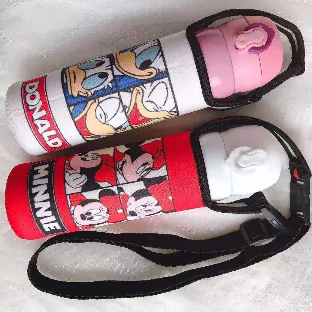 Factory direct water Cup protective cover diagonal thick cartoon water cup cover diving cloth simple cup cover wholesale printing