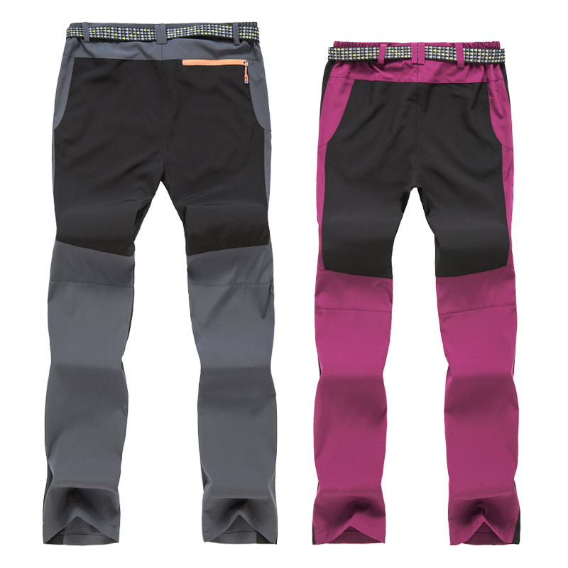 Men's Autumn and Winter Fleece Thickened Warm Soft Shell Pants Waterproof Windproof Rush Pants Outdoor Sports Climbing Pants Women's Cross-Border