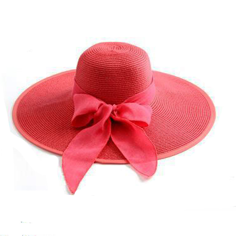 Summer sunscreen Korean-style foldable big eaves Sun Beach beach sunshade hat for traveling straw hat for middle-aged women