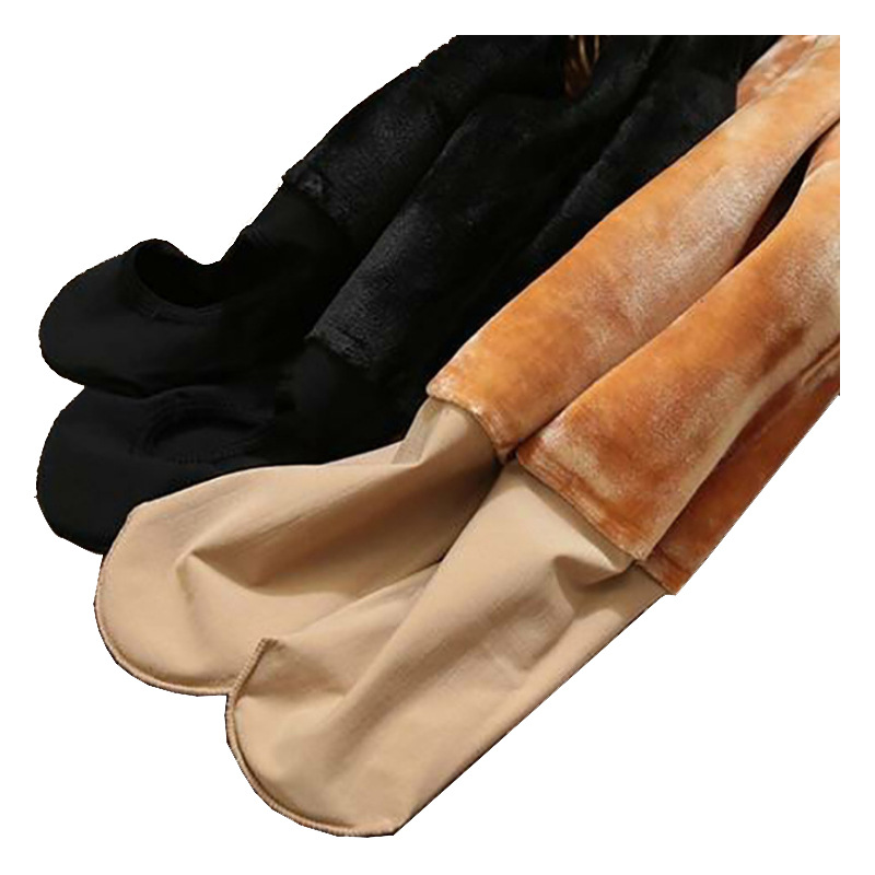 300g winter velvet leggings women's high waist slim light leg artifact pantyhose fake meat warm one-piece pants
