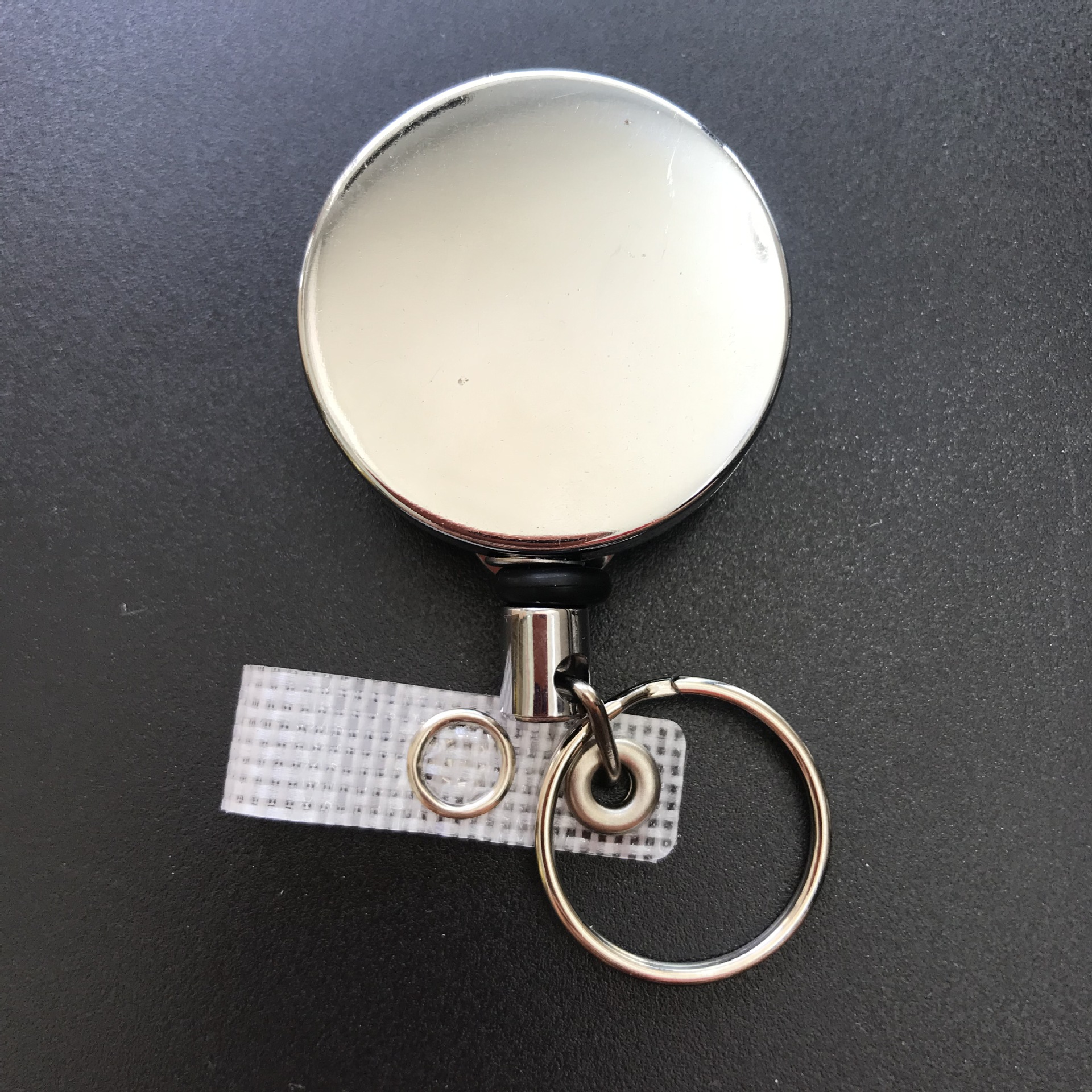 AMAZON cross-border e-commerce hot sale 4CM silver metal easy pull buckle telescopic buckle easy pull keychain