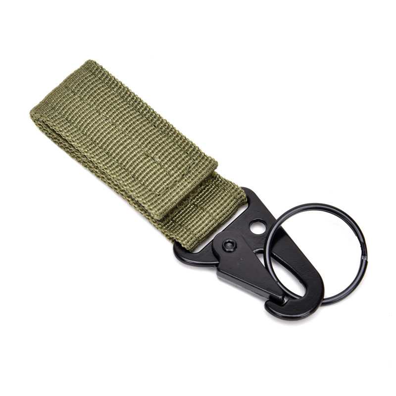 Multifunctional Outdoor Tactical Mountaineering Keychain Wear-resistant Nylon Hawk Buckle Climbing Hook Tactical Accessory Buckle