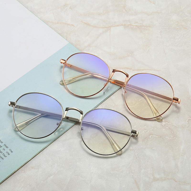 Xiao Zhan same style glasses female wide-brimmed Internet celebrity TikTok glasses frame male metal thick-brimmed student finished myopia