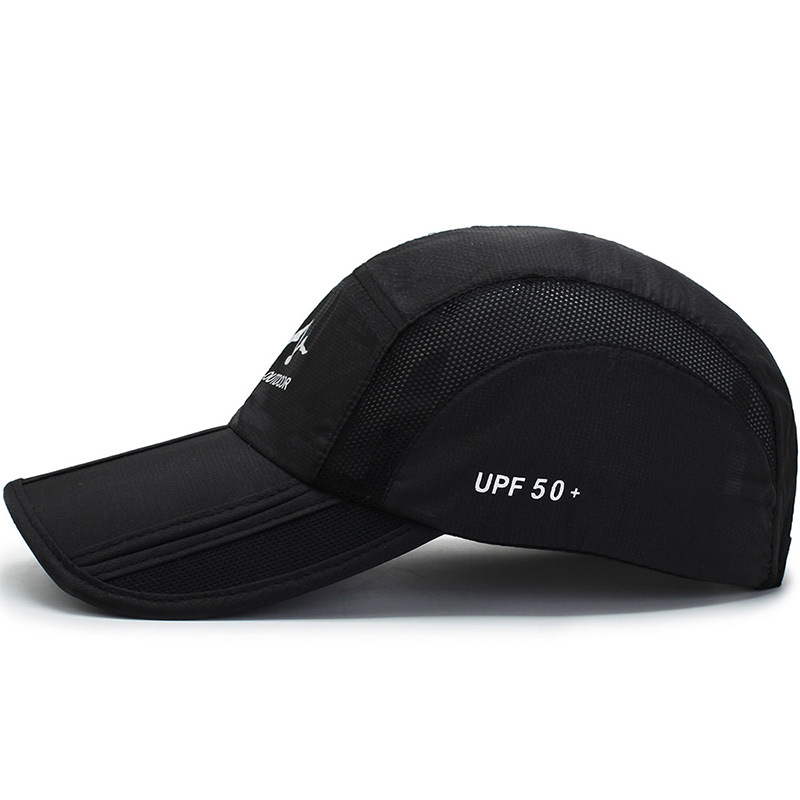 Outdoor men's mountaineering cap three-fold baseball cap foldable mesh cap Korean running Sports men's and women's quick-drying hat
