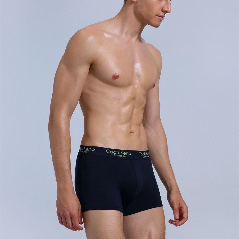 New mid-waist men's underwear cotton boxers plus size antibacterial four-corner men's underwear gift box manufacturers wholesale