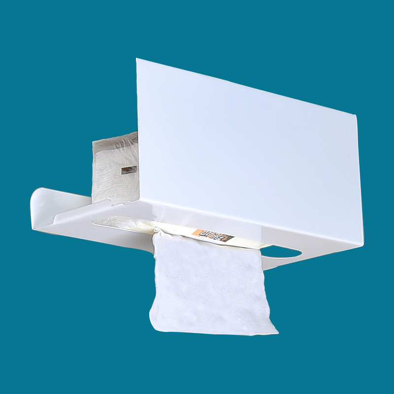 Kitchen Tissue Holder Punch-free Iron Paper Holder Household Napkin Creative Hanger Cabinet Door Paper Box Wall Hanging