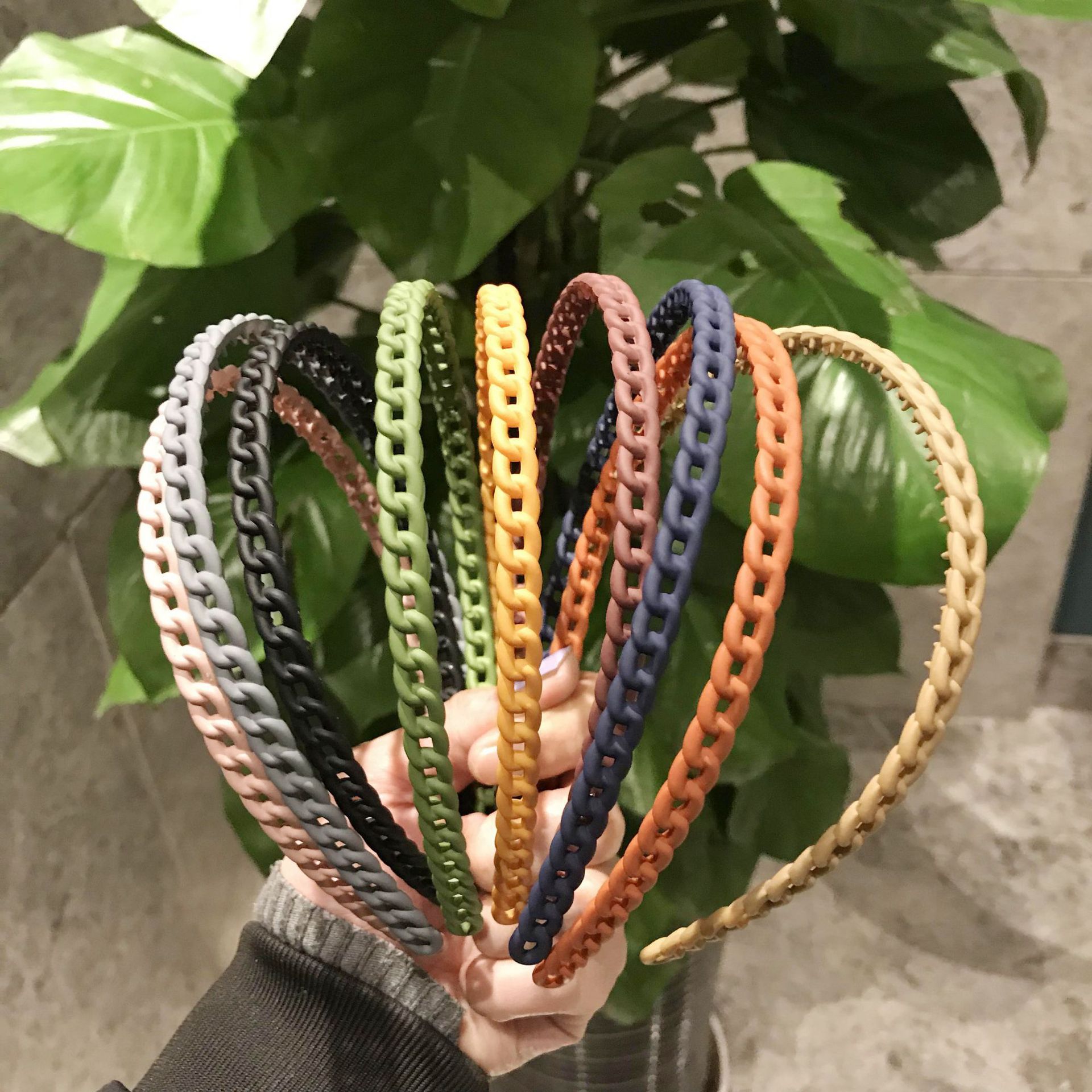 韓版糖果色磨砂啞光鏤空簡約發箍女童壓發頭箍網紅女髮飾頭飾批發