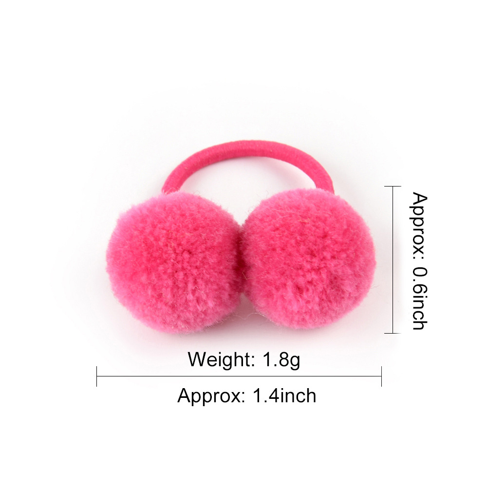 European and American cute children's hair ball hair rope all-match fresh hair band rubber band headdress flower cross-border factory in stock 979