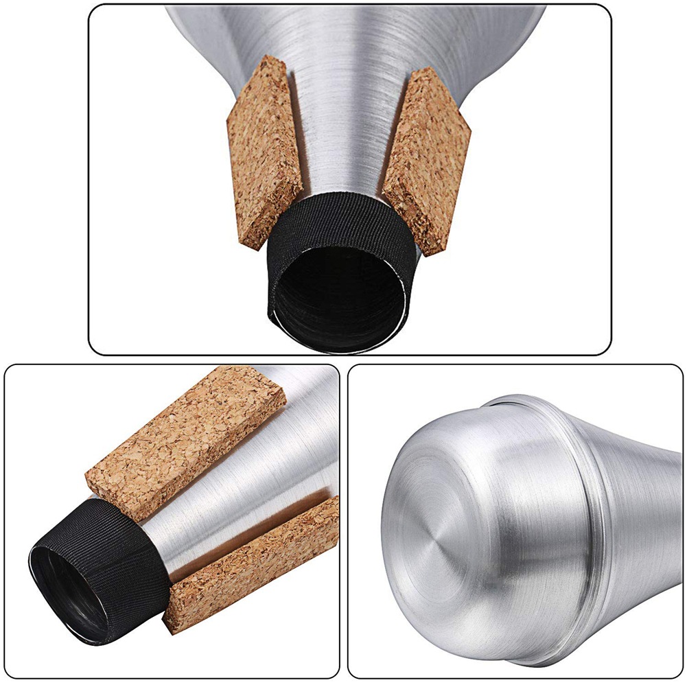 Small size Mute silencer anti-disturbance Mute Cork edge guard-aluminum alloy Trumpet Mute