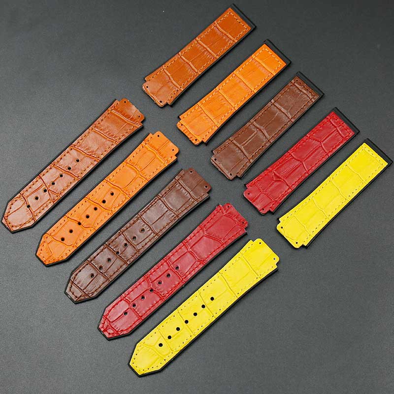 Crocodile Leather Strap Men's Adaptable HUBL0T Hengbao Yubo Big Bang Classic Fusion Rubber Strap Women's Watch Chain