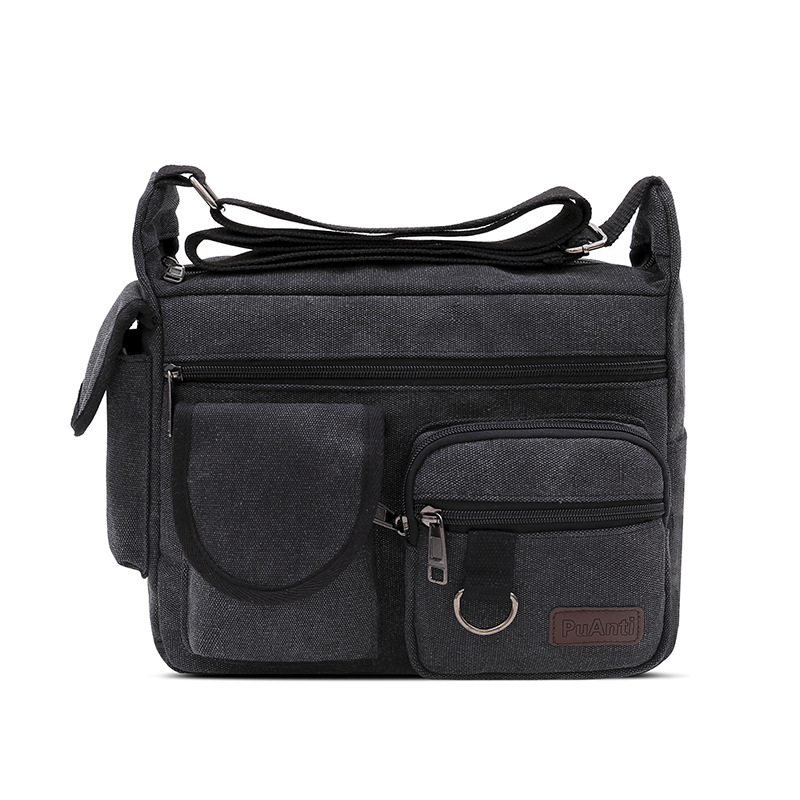 Men's Canvas Shoulder Bag Big Bag Men's Crossbody Bag Men's Bag Backpack Casual Sports Bag Fashion Cross Bag New