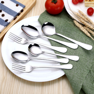 304 Stainless Steel Spoon Fork Tableware Restaurant Household Soup Spoon Western Food Knife, Fork and Spoon Set Creative Gift Formulation