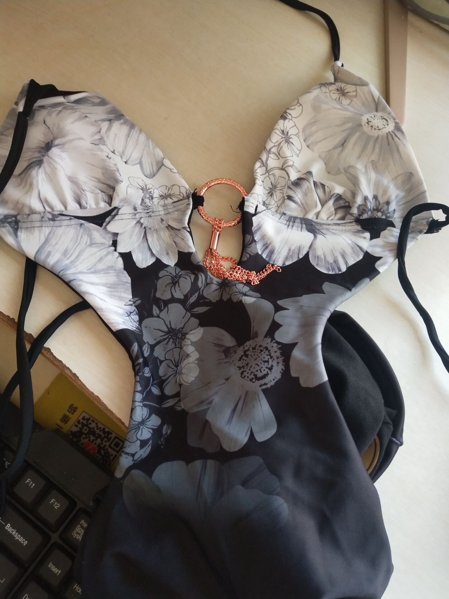 2020 European and American Foreign Trade Bikini Swimsuit Women's Sexy Backless Belly Slimming One-piece Printed Swimsuit
