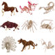 3D wooden puzzle holiday gift children's puzzle assembled toy model dinosaur model stall supply