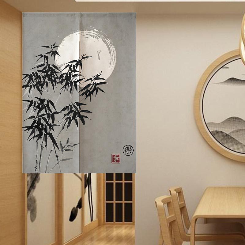 Door Curtain Factory Direct Chinese Style Door Curtain Partition Curtain Kitchen Bedroom Feng Shui Curtain Chinese Style Household Half Curtain