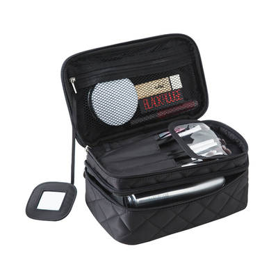 New Cosmetic Bag wash bag creative rhombus waterproof cosmetic case nylon black mirror storage bag cross-border wholesale