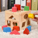 Montessori early education ten three-hole intelligence box educational toys wooden children's shape matching color cognitive building blocks
