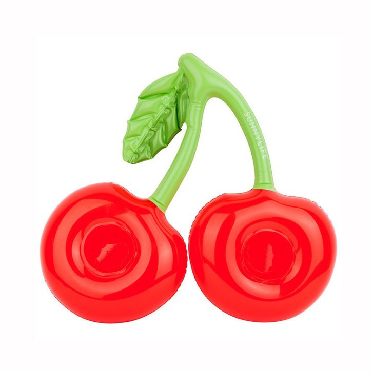 Inflatable Double Mouth Cherry Cup Holder ins Double Cherry Coaster Creative Cocktail Cup Holder Party Theme Decoration