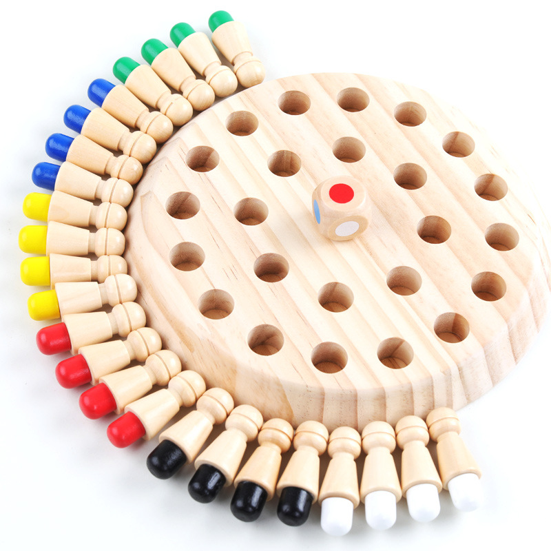 Wooden children's early education boutique memory chess kindergarten training concentration memory parent-child interactive educational toys