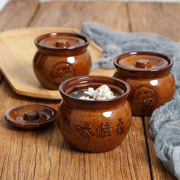 Shaxian ceramic tile pot soup small size delicious food with lid can be stacked Buddha jump wall dining water-proof stew pot