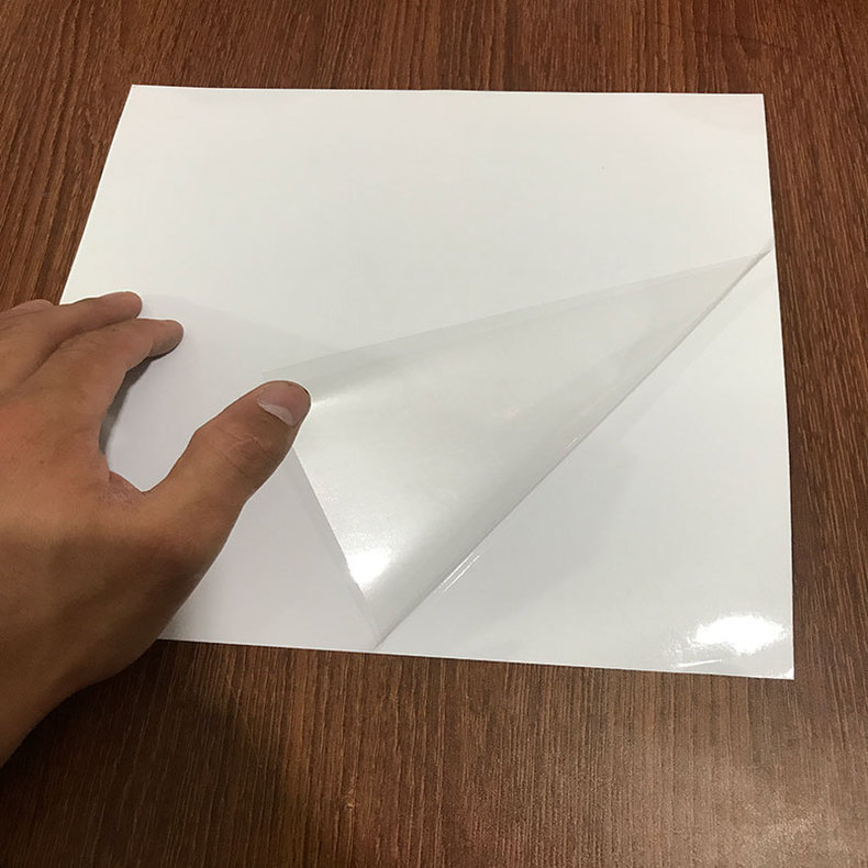 a4 inkjet printing fully transparent PVC with adhesive printing label stickers waterproof stickers A3 fully transparent PVC stickers