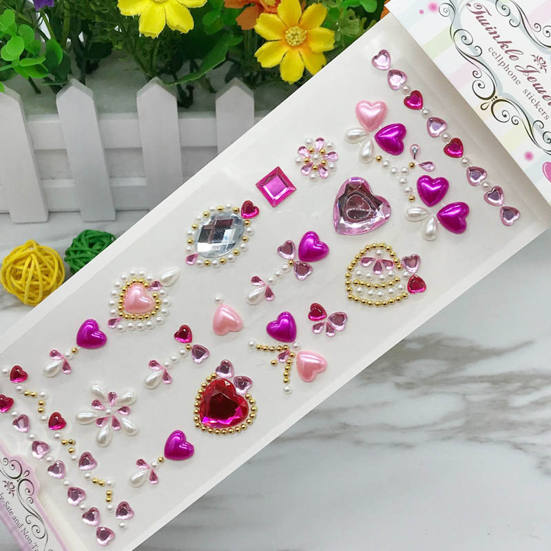 Children's crystal acrylic Diamond stickers DIY handmade decorative five-pointed star Peacock shape gem stickers