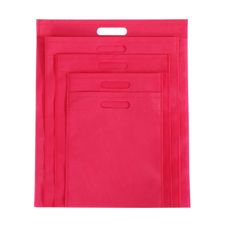 Factory direct supply non-woven flat pocket portable shopping mall clothing advertising non-woven handbag customization