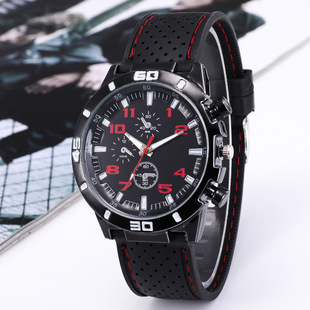 Fashion car line high-end men's classic casual watches silicone men's watches wholesale 066