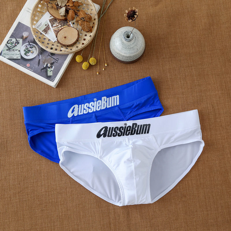 メンズ三角パンツミルクシルクローウエスト弾性ポーチ快適な Aussiebum|undefined