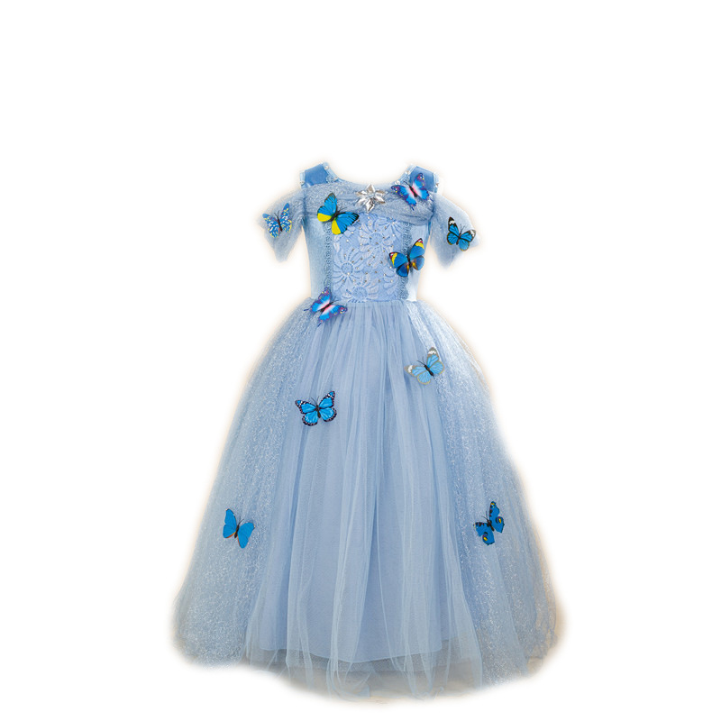 2024 children's clothing girls' children's 61 performance dress Cinderella princess dress Frozen dress mesh holiday dress